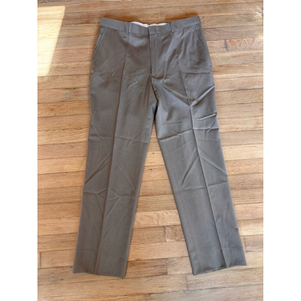 34x29 Tailored Fit Jos A Bank Travelers Collection lightweight wool dress pants